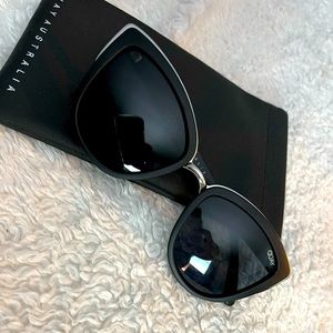 Quay Oversized Cat Eye Black Sunglasses